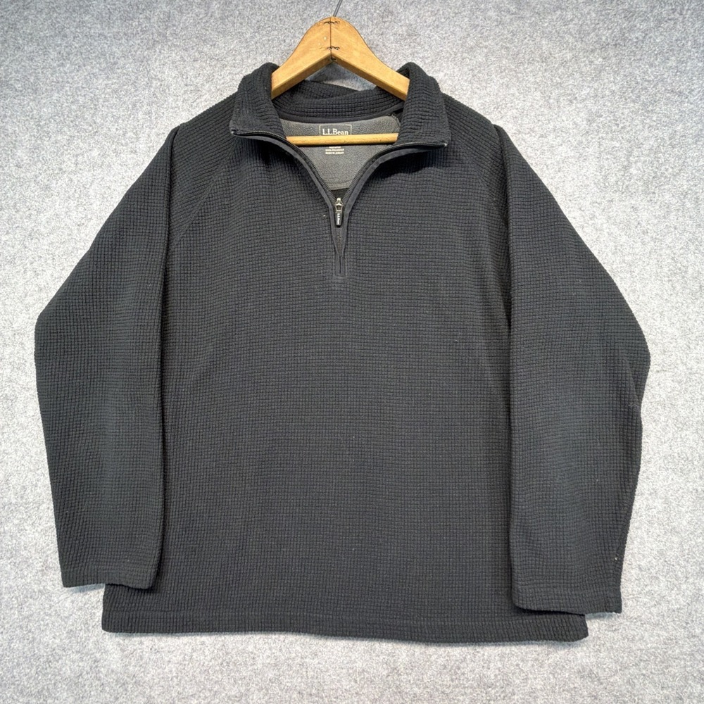 L.L.Bean Adventure Grid Fleece Quarter-Zip Pullover Men's Large